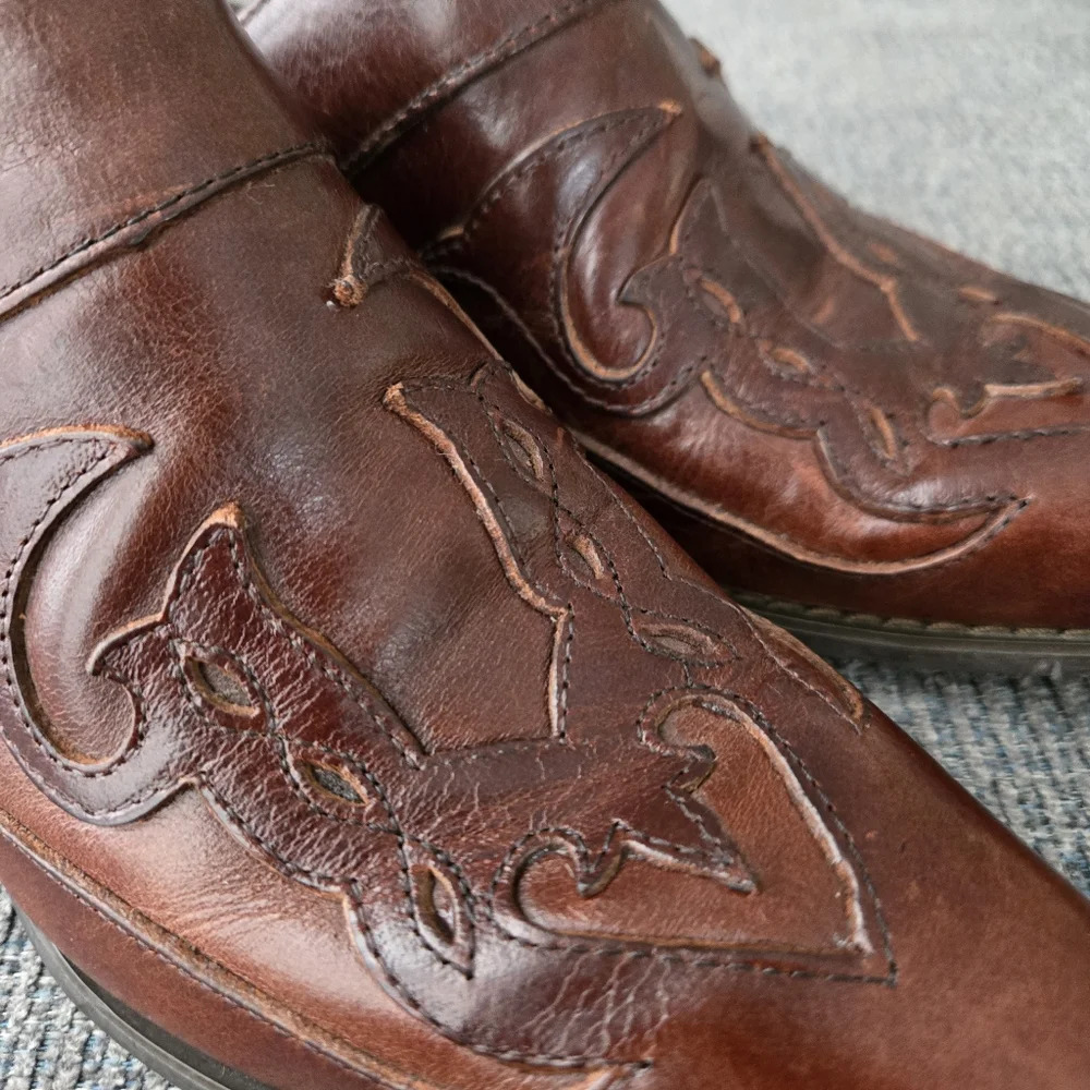Roadwolf Brown Leather Mules size 7.5 - Picture 3 of 16